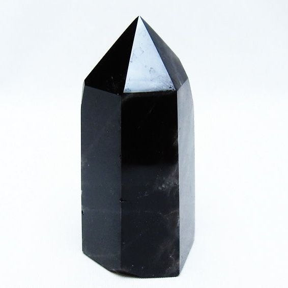 モリオン 六角柱 黒水晶 ポイント 142-10710