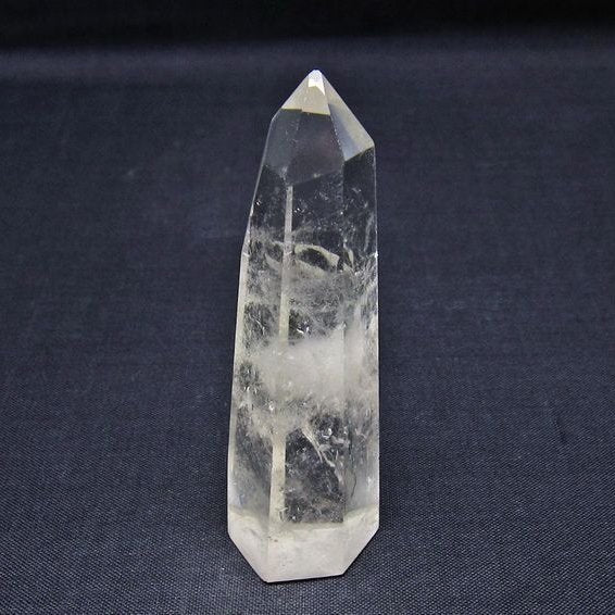水晶 六角柱 ポイント 置物 一点物 142-11021