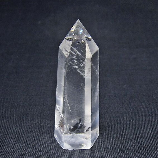 水晶 六角柱 虹入り ポイント 置物 一点物 142-11089