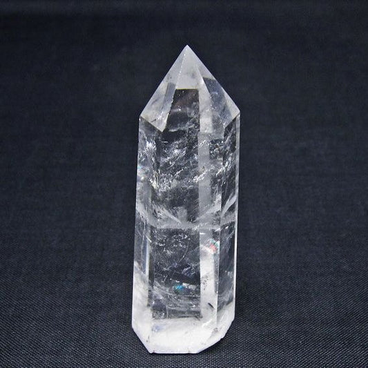 水晶 六角柱 ポイント 置物 一点物 142-11105