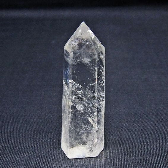 水晶 六角柱 ポイント 置物 一点物 142-11116