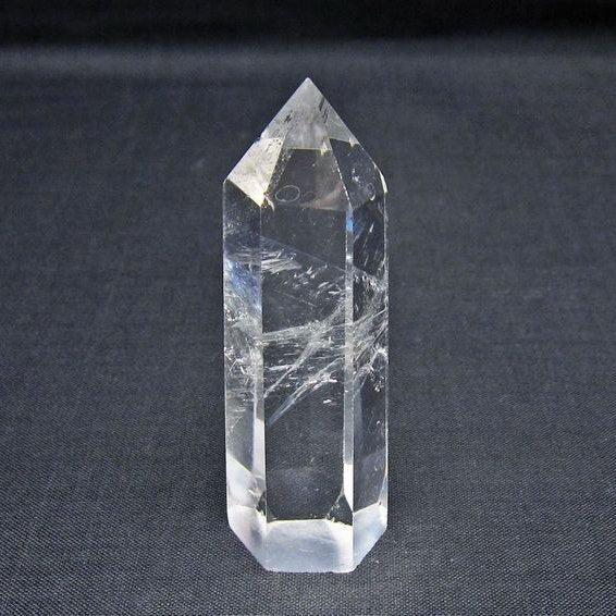 水晶 六角柱 ポイント 置物 一点物 142-11155