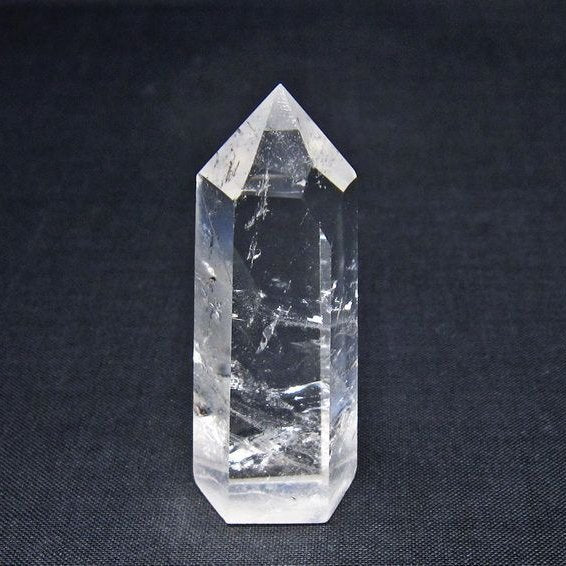 水晶 六角柱 ルチルクォーツ ポイント 置物 一点物 142-11186