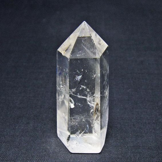 水晶 六角柱 ポイント 置物 一点物 142-11187