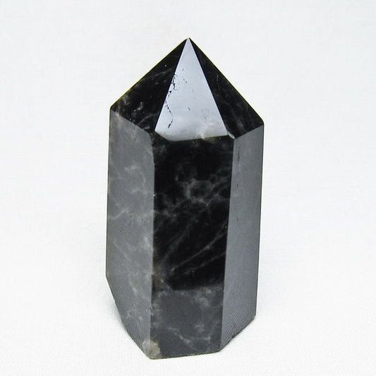 モリオン 六角柱 黒水晶 ポイント 置物 一点物 142-11199