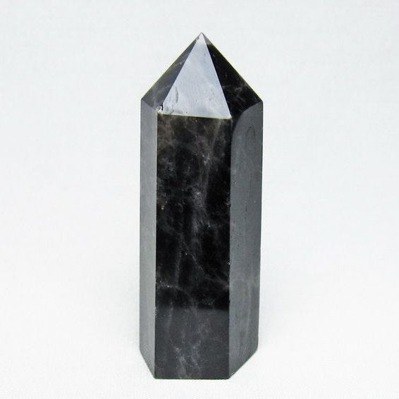 モリオン 六角柱 黒水晶 ポイント 置物 一点物 142-11203