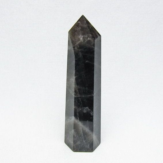 モリオン 六角柱 黒水晶 ポイント 置物 一点物 142-11207