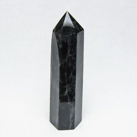 モリオン 六角柱 黒水晶 ポイント 置物 一点物 142-11214