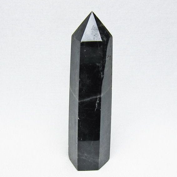 モリオン 六角柱 黒水晶 ポイント 置物 一点物 142-11218