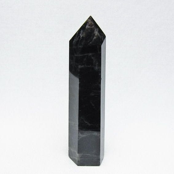 モリオン 六角柱 黒水晶 ポイント 置物 一点物 142-11221
