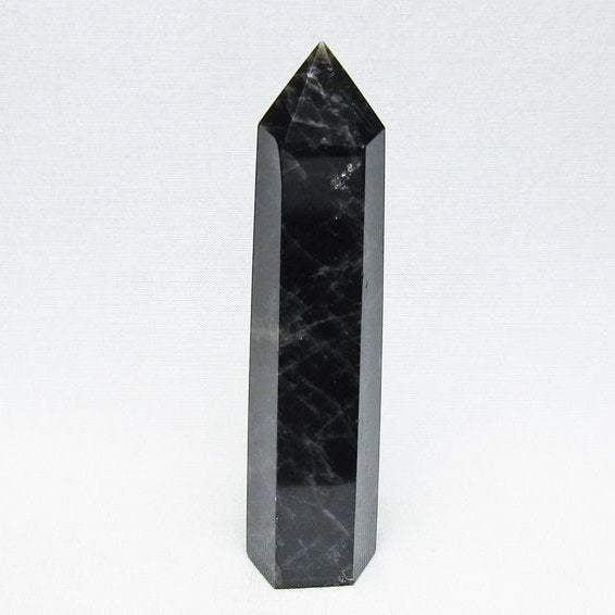 モリオン 六角柱 黒水晶 ポイント 置物 一点物 142-11225