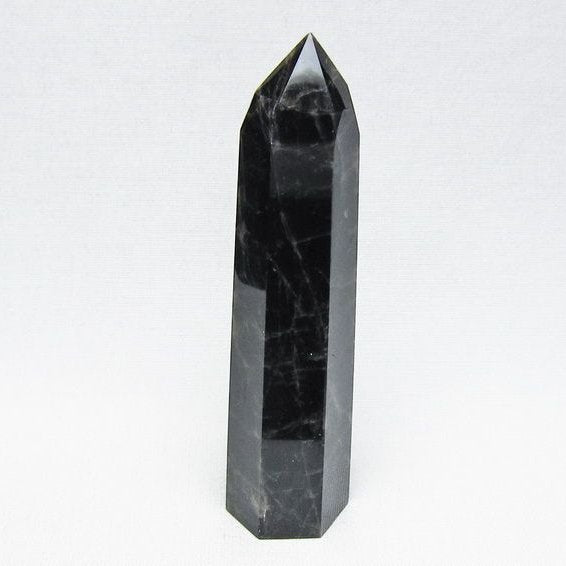 モリオン 六角柱 黒水晶 ポイント 置物 一点物 142-11226