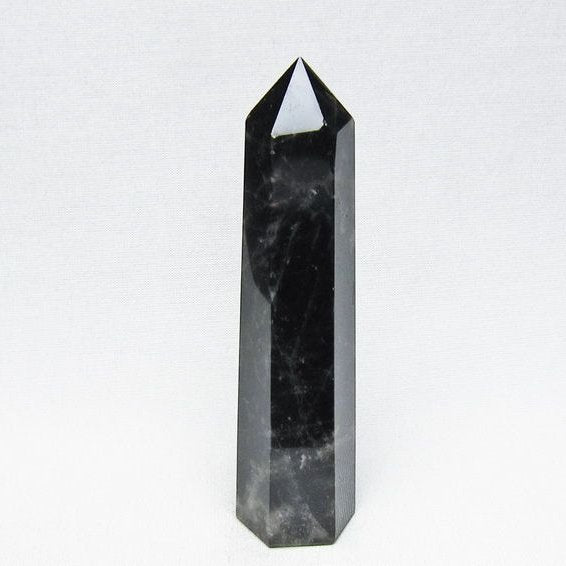モリオン 六角柱 黒水晶 ポイント 置物 一点物 142-11227
