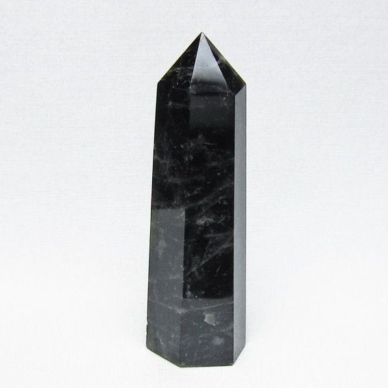 モリオン 六角柱 黒水晶 ポイント 置物 一点物 142-11230