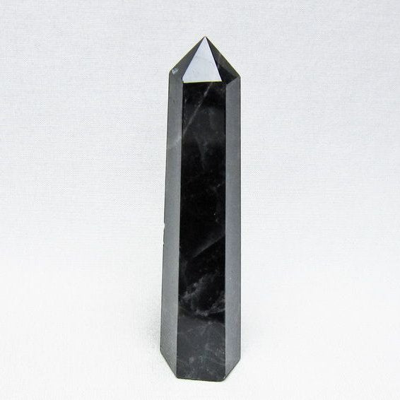 モリオン 六角柱 黒水晶 ポイント 置物 一点物 142-11231