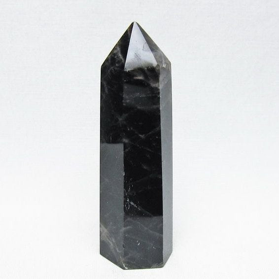 モリオン 六角柱 黒水晶 ポイント 置物 一点物 142-11234