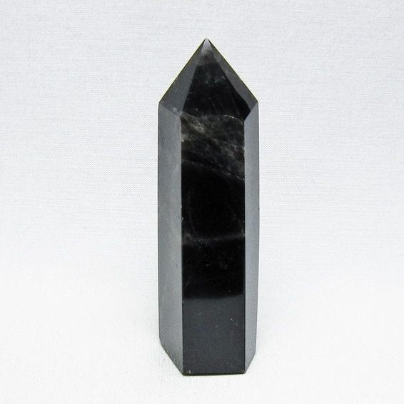黒水晶 六角柱 モリオン ポイント 置物 一点物 142-11239
