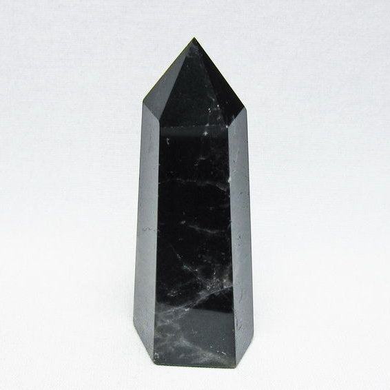 黒水晶 六角柱 モリオン ポイント 置物 一点物 142-11242