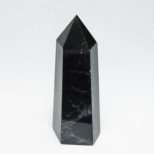 黒水晶 六角柱 モリオン ポイント 置物 一点物 142-11242