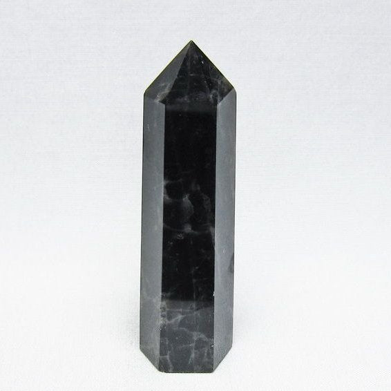 黒水晶 六角柱 モリオン ポイント 置物 一点物 142-11243