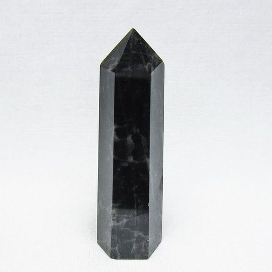 黒水晶 六角柱 モリオン ポイント 置物 一点物 142-11243