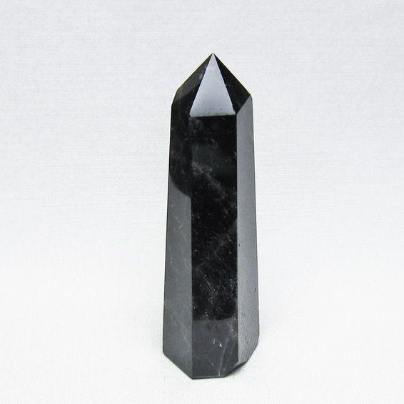 黒水晶 六角柱 モリオン ポイント 置物 一点物 142-11244