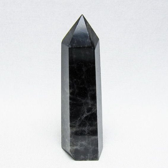 黒水晶 六角柱 モリオン ポイント 置物 一点物 142-11245