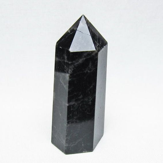黒水晶 六角柱 モリオン ポイント 置物 一点物 142-11246