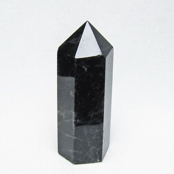 黒水晶 六角柱 モリオン ポイント 置物 一点物 142-11248
