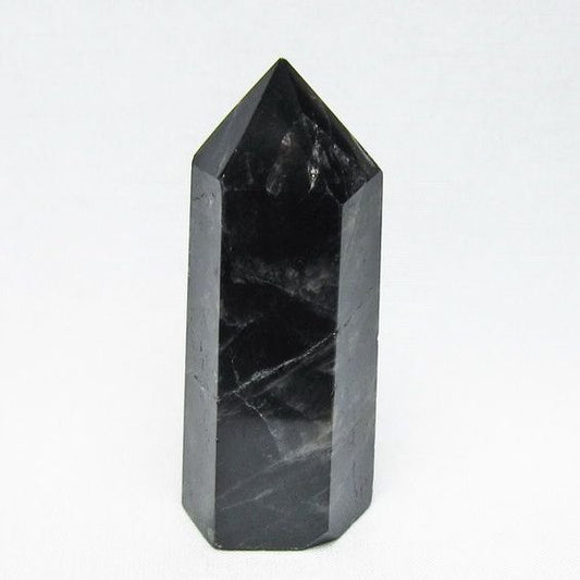 黒水晶 六角柱 モリオン ポイント 置物 一点物 142-11249