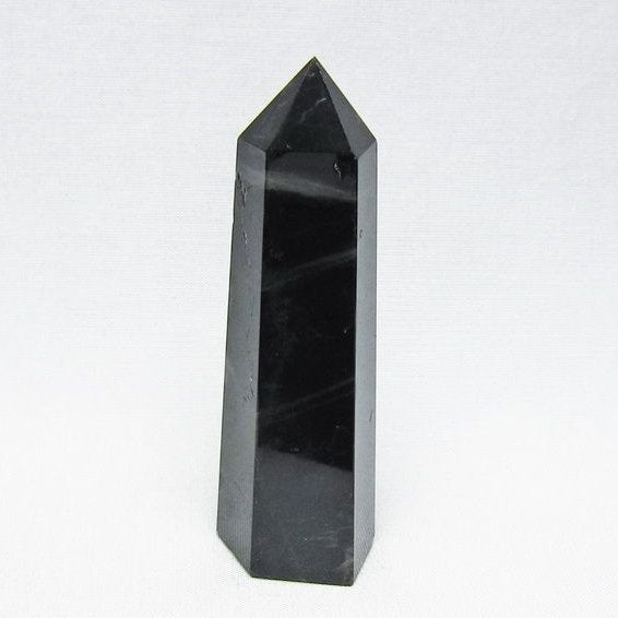 黒水晶 六角柱 モリオン ポイント 置物 一点物 142-11255