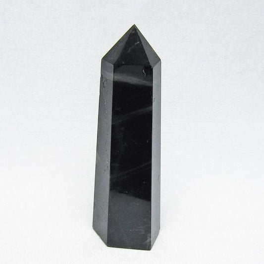 黒水晶 六角柱 モリオン ポイント 置物 一点物 142-11255