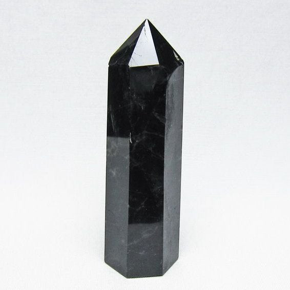 黒水晶 六角柱 モリオン ポイント 置物 一点物 142-11257
