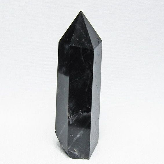 黒水晶 六角柱 モリオン ポイント 置物 一点物 142-11258