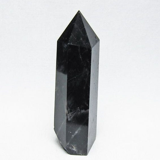 黒水晶 六角柱 モリオン ポイント 置物 一点物 142-11258