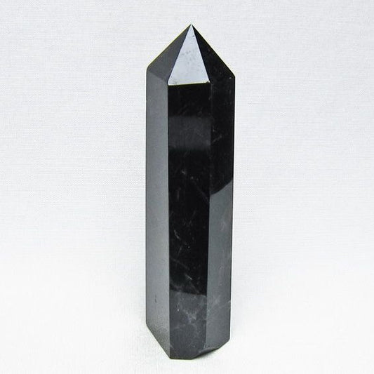 黒水晶 六角柱 モリオン ポイント 置物 一点物 142-11259