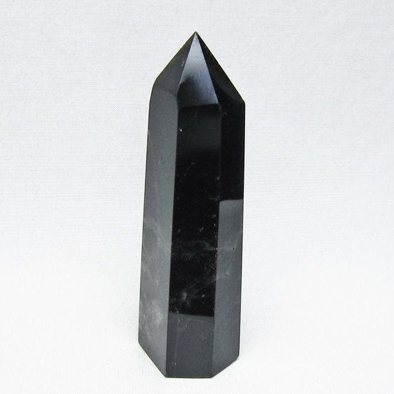 黒水晶 六角柱 モリオン ポイント 置物 一点物 142-11261