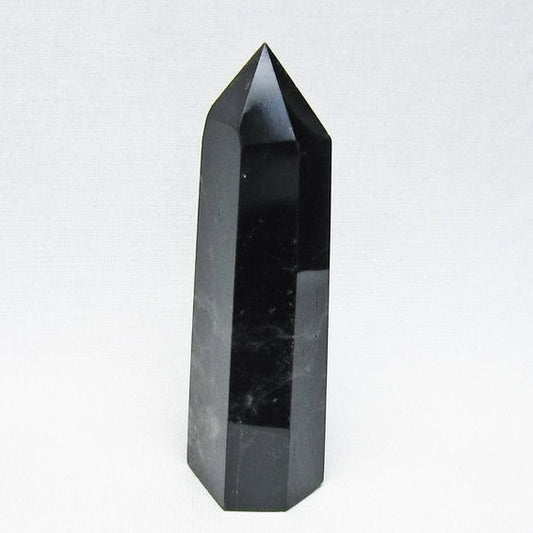 黒水晶 六角柱 モリオン ポイント 置物 一点物 142-11261