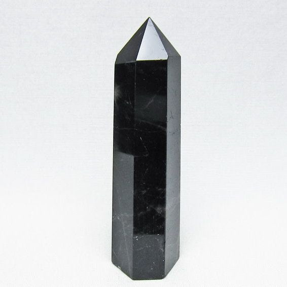黒水晶 六角柱 モリオン ポイント 置物 一点物 142-11262