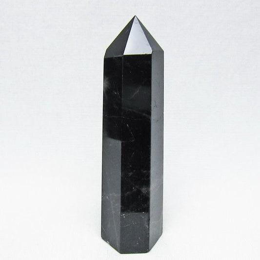 黒水晶 六角柱 モリオン ポイント 置物 一点物 142-11262