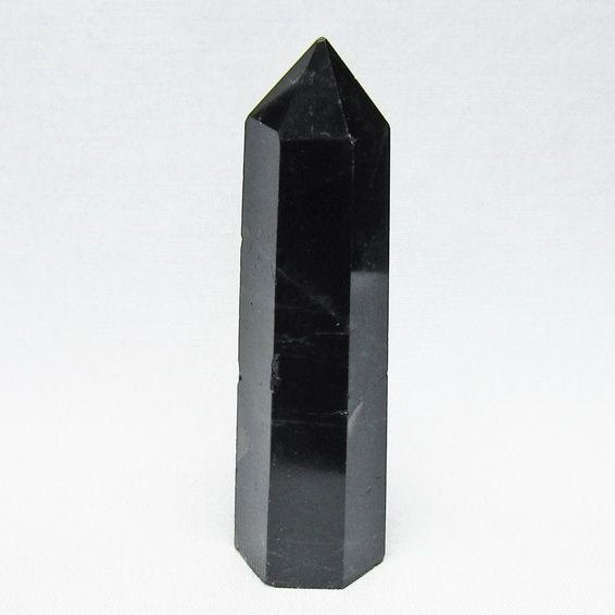 黒水晶 六角柱 モリオン ポイント 置物 一点物 142-11263