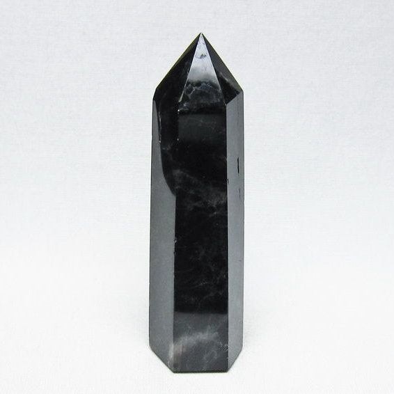 黒水晶 六角柱 モリオン ポイント 置物 一点物 142-11265