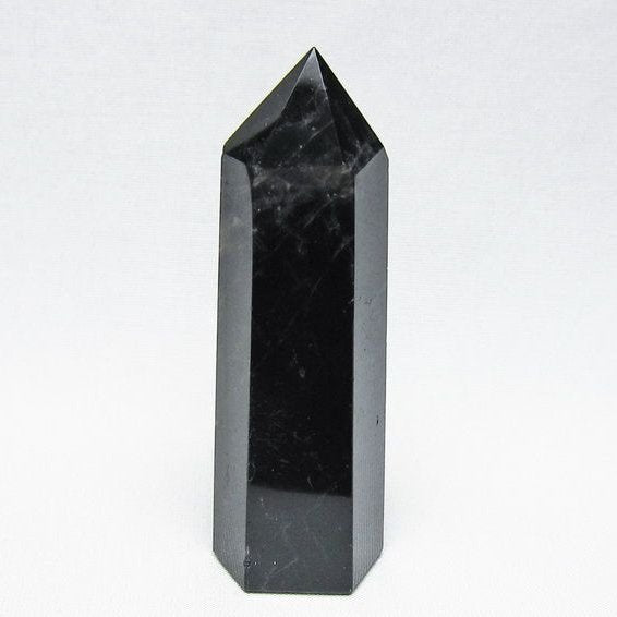 黒水晶 六角柱 モリオン ポイント 置物 一点物 142-11266