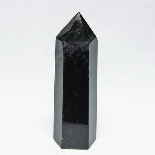 黒水晶 六角柱 モリオン ポイント 置物 一点物 142-11266