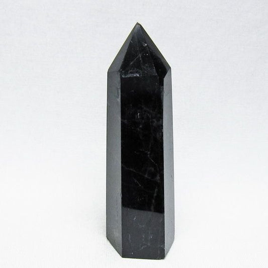 モリオン ポイント 黒水晶 六角柱 置物 一点物 142-11267