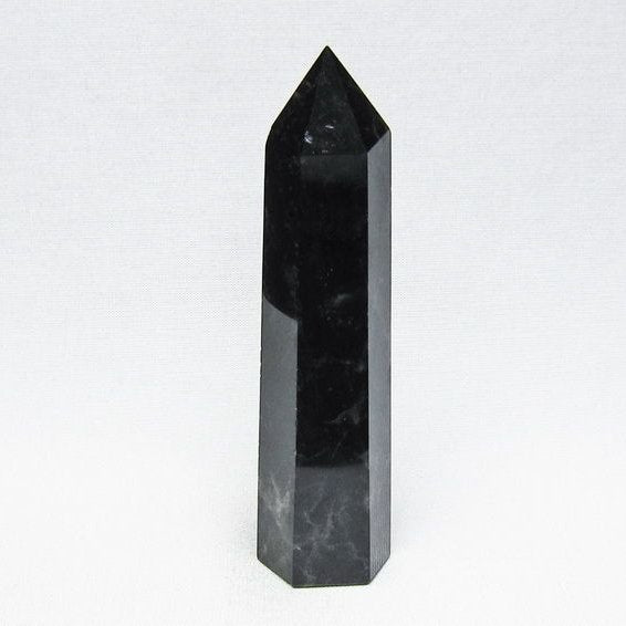 モリオン ポイント 黒水晶 六角柱 置物 一点物 142-11268