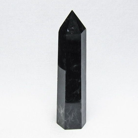 モリオン ポイント 黒水晶 六角柱 置物 一点物 142-11268