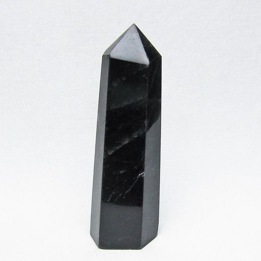 モリオン ポイント 黒水晶 六角柱 置物 一点物 142-11269