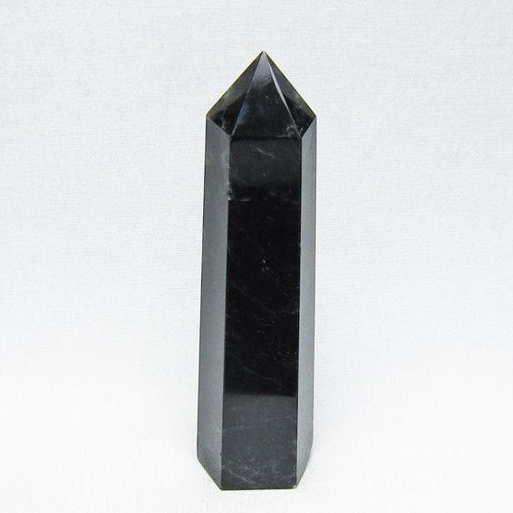 モリオン ポイント 黒水晶 六角柱 置物 一点物 142-11270