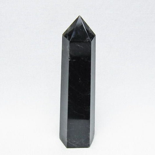 モリオン ポイント 黒水晶 六角柱 置物 一点物 142-11270